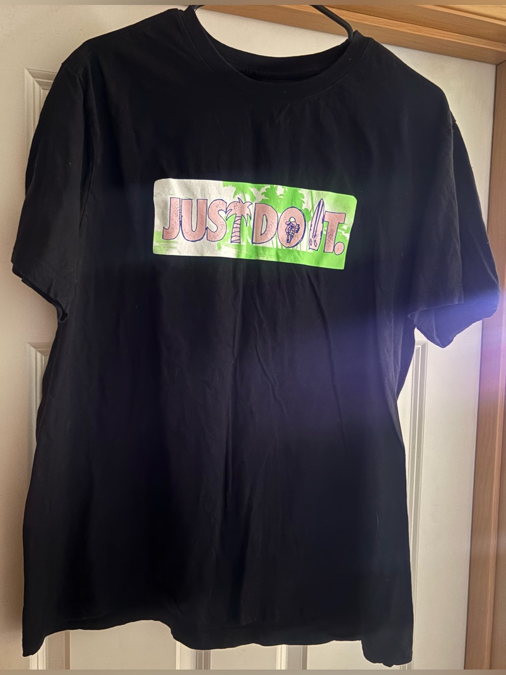 NIKE Shirt Adult Black Limited Edition Palms Cotton Beach Mens Size Large